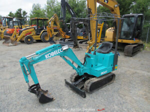 Kobelco SK007 Hydraulic Mini Excavator Rubber Tracks Backhoe Yanmar bidadoo