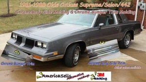 1981-1988 Cutlass Supreme Salon 442 cromo borde de parachoques y carrocería lateral - Imagen 1 de 4