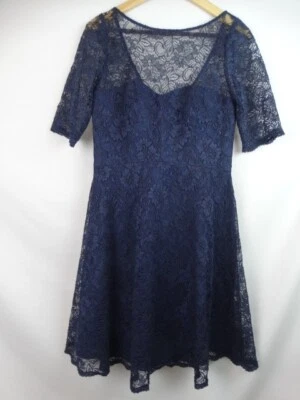 Vestido de novia David's para mujer talla 10 azul encaje ilusión manga corta F15721 Foto 1 de 4