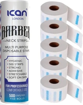 ICAN LONDON Rollo de cuello ican para peluquero salón volantes tira de tejido desechable envoltura