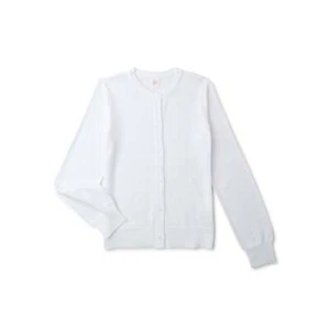 Wonder Nation Cardigan Sweater Girl's Size XS White(4/5) School Uniform Knit - Picture 1 of 3