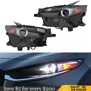Pair For 2020 2021 2022 2023 Mazda CX30 CX-30 LED Headlight Headlamp W/DRL RH+LH - Picture 1 of 23