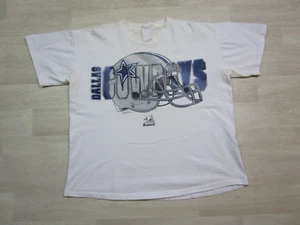 Vintage 90’s Dallas Cowboys Men's T Shirt Size (L) NFL Helmet Riddell Football - Picture 1 of 10
