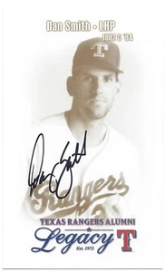 Postal Dan Smith SGA de ex alumnos de los Texas Rangers *AUTOGRAFIADA* - Imagen 1 de 1