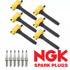 6 Heavy Duty Ignition Coil & NGK Platinum Spark Plug For Jeep Dodge 3.6L UF648 - Picture 1 of 7