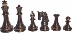 4.1/2 inch king , Brass Chess Set Pieces - Picture 1 of 3