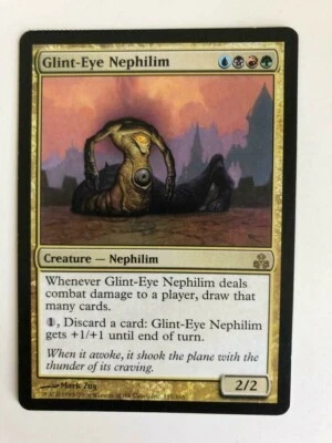 MTG MISPRINT MISCUT ERROR GUILDPACT GLINT-EYE NEPHILIM CRIMPED RARE CREATURE  - Image 1 of 4