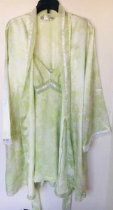 Morgan Taylor Satin Morgenmantel und Babypuppe Set Blumenprints Spitzenbesatz Gr. S - Bild 1 von 24