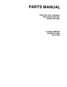 CASE IH MC1150E TRACTOR PARTS CATALOG - Picture 1 of 1
