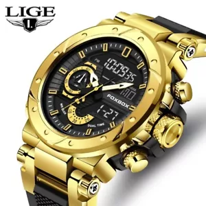 2025 Men Watch Big Dial Quartz Date Luminous Waterproof Man Daily Wrist Watches - Picture 1 of 10