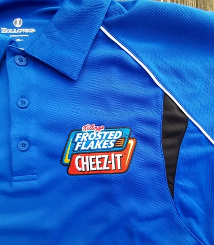 NEW Kelloggs Frosted Flakes Cheez It Carl Edwards Race Crew Shirt Team Issued XL Cover