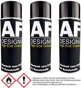 Barniz Claro para Plástico 3x Parachoques Piezas 1K Alto Brillo Bote Spray S - Imagen 1 de 2