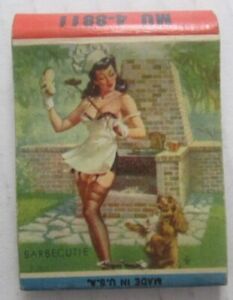 1950 Billingsley's New York City couverture livre d'allumettes coquine infirmière pin-up fille
