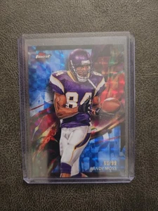 2024 TOPPS FINEST RANDY MOSS COMMON BLUE CHECKERBOARD REFRACTOR #/99 VIKINGS - Picture 1 of 2