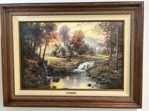 Mountain Retreat By Thomas Kinkade( With COA) - Picture 1 of 4