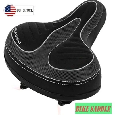 🏆Big Bum Gel Suave Crucero Bicicleta Sillín Asiento Bicicleta Cojín de Aire Almohadilla Cómoda Foto 1 de 4