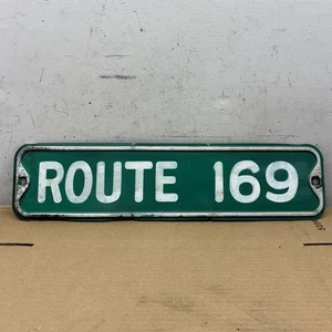 Vintage Authentic ROUTE 169 metal road street sign - Picture 1 of 10