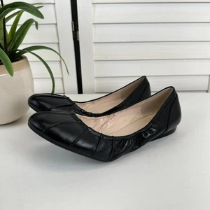 Zapatos planos de ballet plisados negros Cole Haan Monique sin cordones cómodos talla 11 B - Imagen 1 de 9