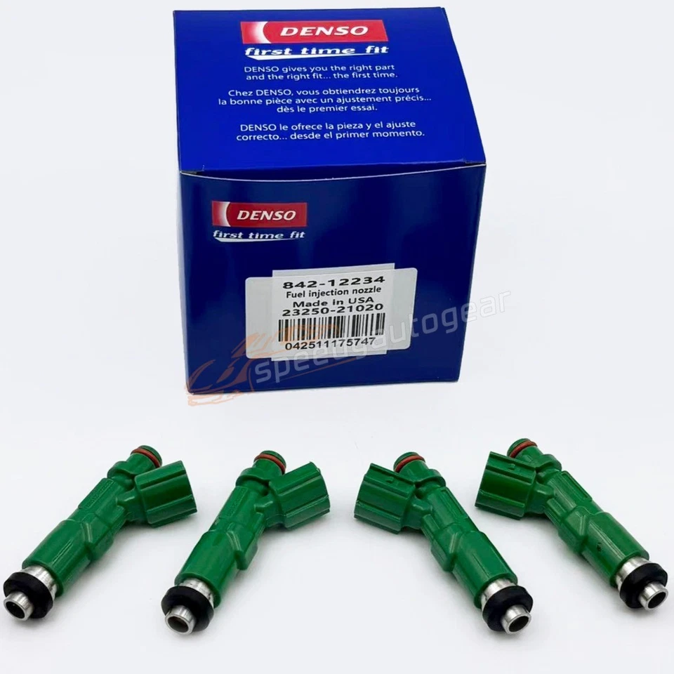 23250-21020 4x DENSO Fuel Injectors For 2000-2009 Toyota Prius Scion xA xB OEM Foto 1 de 4