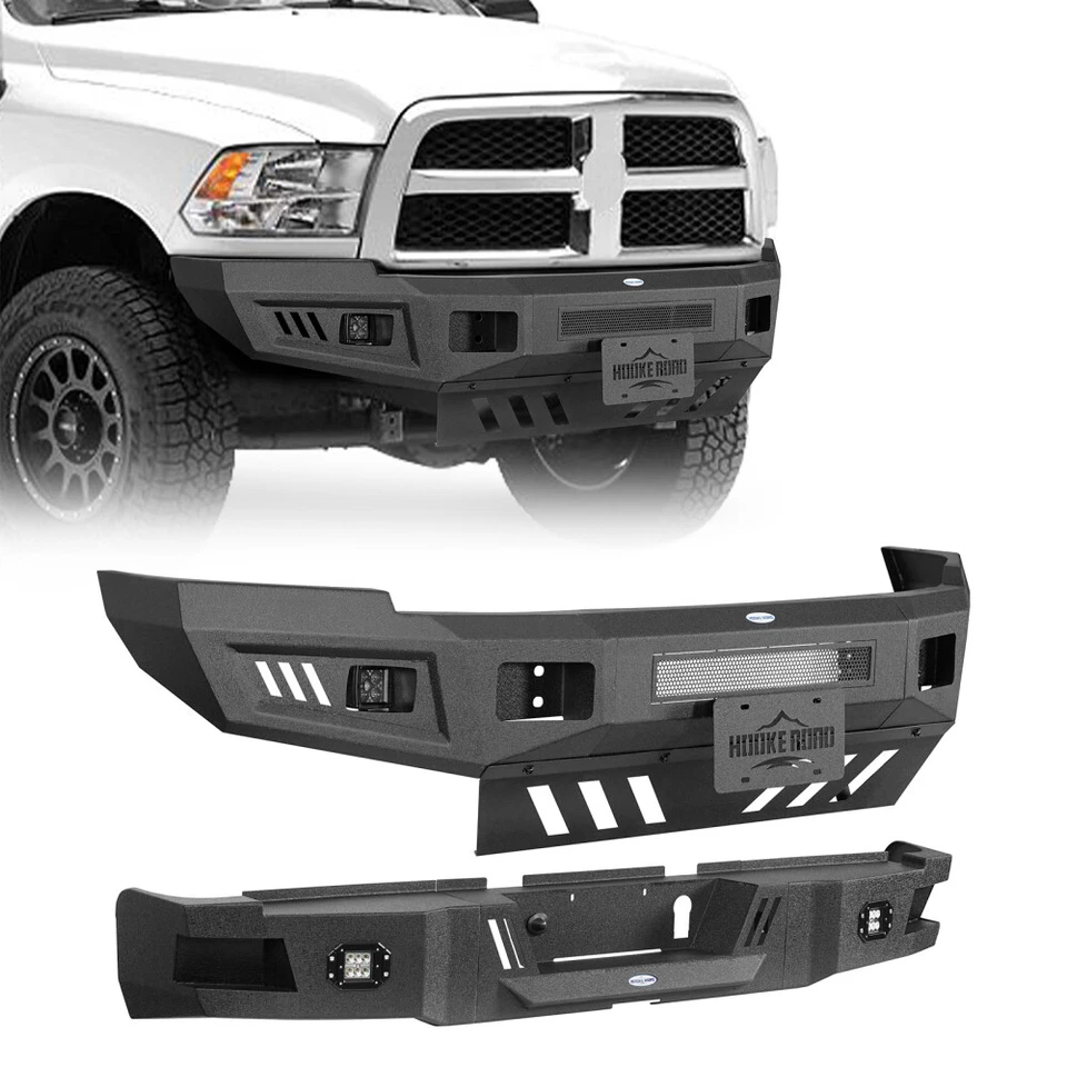 Refuerzos parachoques delantero trasero con placa de deslizamiento apta para Dodge Ram 2500 3500 2010-2018 Foto 1 de 1