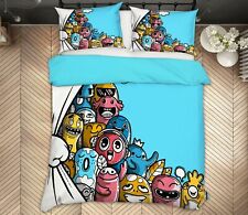 3D Pink Monster ZHUB460 Bed Pillowcases Quilt Duvet Cover Queen King Zoe