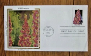 HARLEQUIN LUPINE  WILDFLOWERS OF AMERICA 1992 COLORANO SILK CACHET FDC UNADDR - Picture 1 of 1