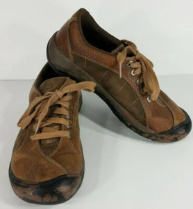 Keen brown casual round toe lace up shoes womens size 8 Medium Width - Picture 1 of 11