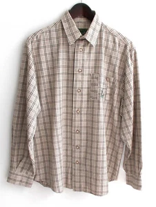 Herren Trachten Hemd beige kariert ca. Gr. 42 v. Natural Life - Picture 1 of 2