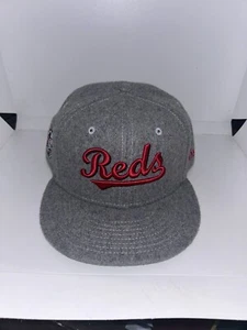 Gorra ajustada de lana gris Cincinnati Reds MLB New Era 50Fifty talla 7 1/8 - Imagen 1 de 5