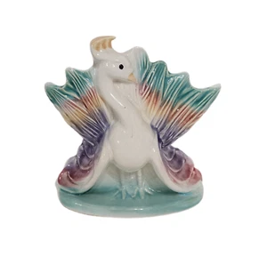 Mid Century Peacock Pink Purple Ceramic Art Pottery Planter - Picture 1 of 7