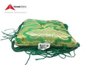 4 Zoll quadratisches Kissen/Kissen perfekt für 3" bis 5,5" Klangschale (grüne Farbe) - Bild 1 von 3