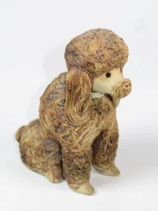 UNUSUAL STONEWARE Spaghetti Poodle Dog Figurine - Picture 1 of 3