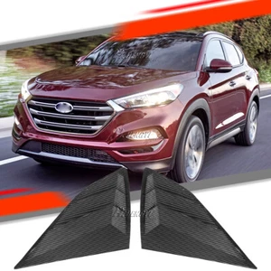 2x Carbon Look For Hyundai Tucson 2015-2021 Side Window Louver Shutter Cover - Picture 1 of 4