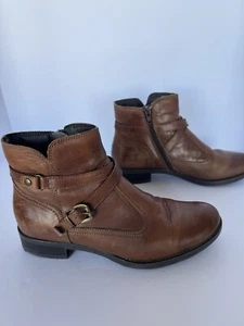 BOTAS LAVORAXIONE ARTIGIANA PRECIOSAS MARRONES, CUERO CREMALLERA, TALLA 8.5B EE. UU., SUPER LIMPIAS+ - Imagen 1 de 15