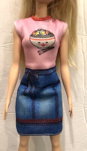 Barbie Puppenkleid Sushi Kleid Mattel rosa blau Farben - Bild 1 von 6