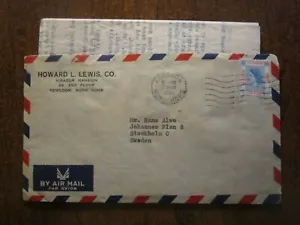 1961 HONGKONG PORZELLAN BRIEF NACH SCHWEDEN - Bild 1 von 2