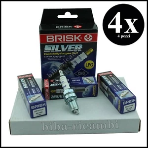 Candela Kit 4 Candele Gpl Metano Brisk Silver DR15YS-9 Daihatsu Charade IV 93-02 - Imagen 1 de 6