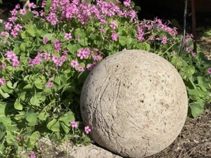 Hypertufa Zement KUGEL KUGEL Garten Akzent Dekor NEU Handarbeit 10" - Bild 1 von 9