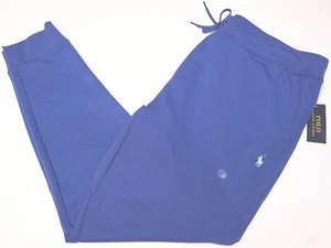 Polo Ralph Lauren Mens Stretch Sweat Pants Blue Drawstring Cotton Blend $110 - Picture 1 of 5