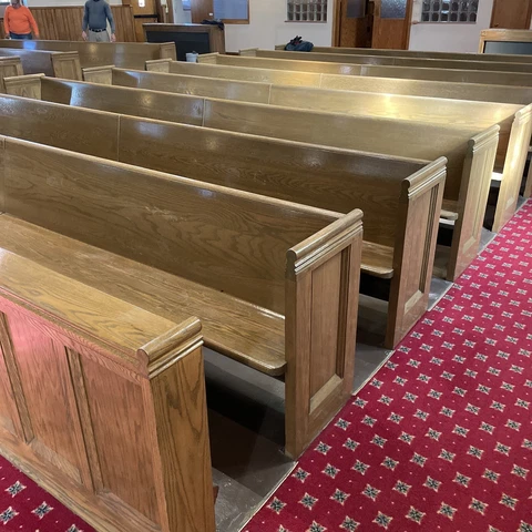 WAR 32 available price each antique oak Church pew 176 inch Cover