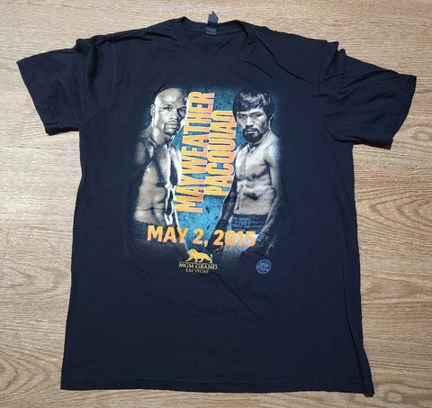 Floyd Mayweather Vs. Manny Pacquiao May 2, 2015 Boxing Graphic T Shirt Size L Cover