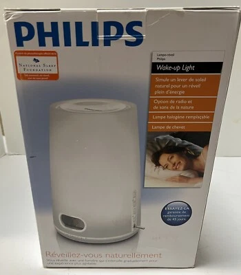 Philips Wake Up Light Clock Alarm Radio White HF3470/60 New In Box Never Opened - Image 1 of 4