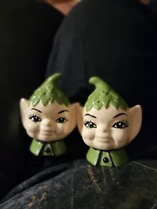 Vintage Pixie elf salt and pepper / 2 sugar bowls - Picture 1 of 5