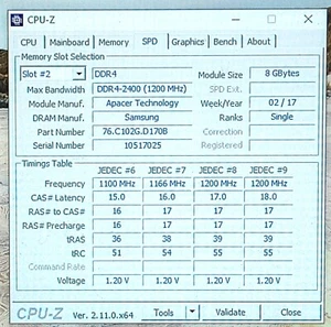76.C102G.D170B Apacer Technology 8GB DDR4 2400 CL 17 Desktop Memory, RAM - Picture 1 of 3
