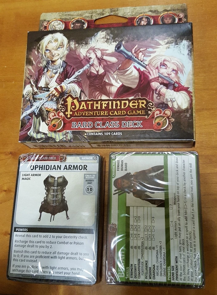 Juego de Cartas Pathfinder Adventure: Baraja Clase Bardo - Juego de Expansión 109 Cartas NUEVO Foto 1 de 1