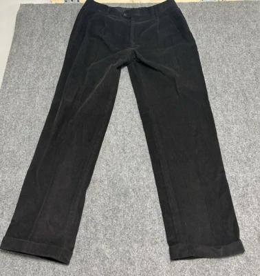 Jos. A. Мужские плиссированные черные вельветовые брюки Bank размер 34x32 - Изображение 1 из 4