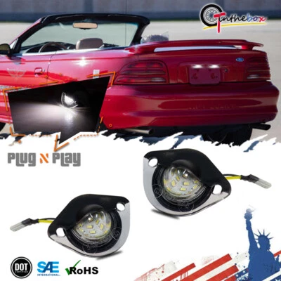 Lámparas de luz LED blancas con número de matrícula GTINTHEBOX para Ford Mustang 1994-2004 Foto 1 de 4