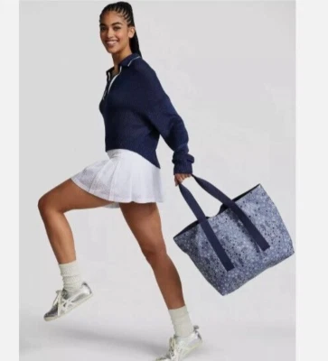 Bolso de Playa VICTORIA'S SECRET ROSA Reversible de Lona Estampado Bandana Azul NUEVO Foto 1 de 2