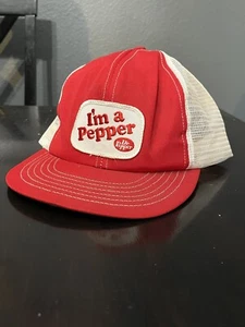 Vintage Dr. Pepper Patch Mütze Snapback Cap I’m A Pepper Mesh Back Trucker USA 80er - Bild 1 von 6