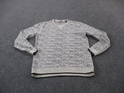 Sudadera Scotch Soda Hombre L Gris Amsterdam Azul Estampado Completo Pullover Informal Foto 1 de 4